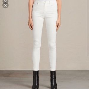 NWT All Saints Grace White Jeans